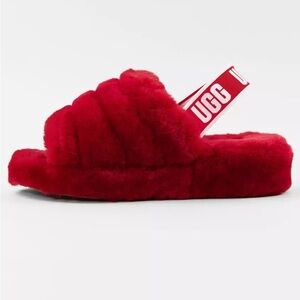 Red Fluff Yeah Ugg slippers